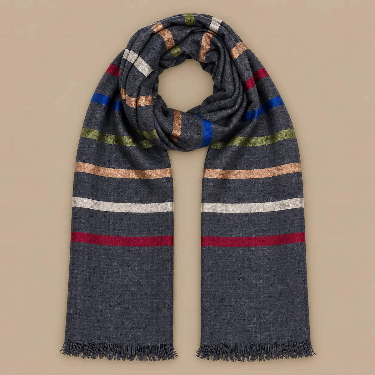 Vivian Stripe Scarf Ocean Ray