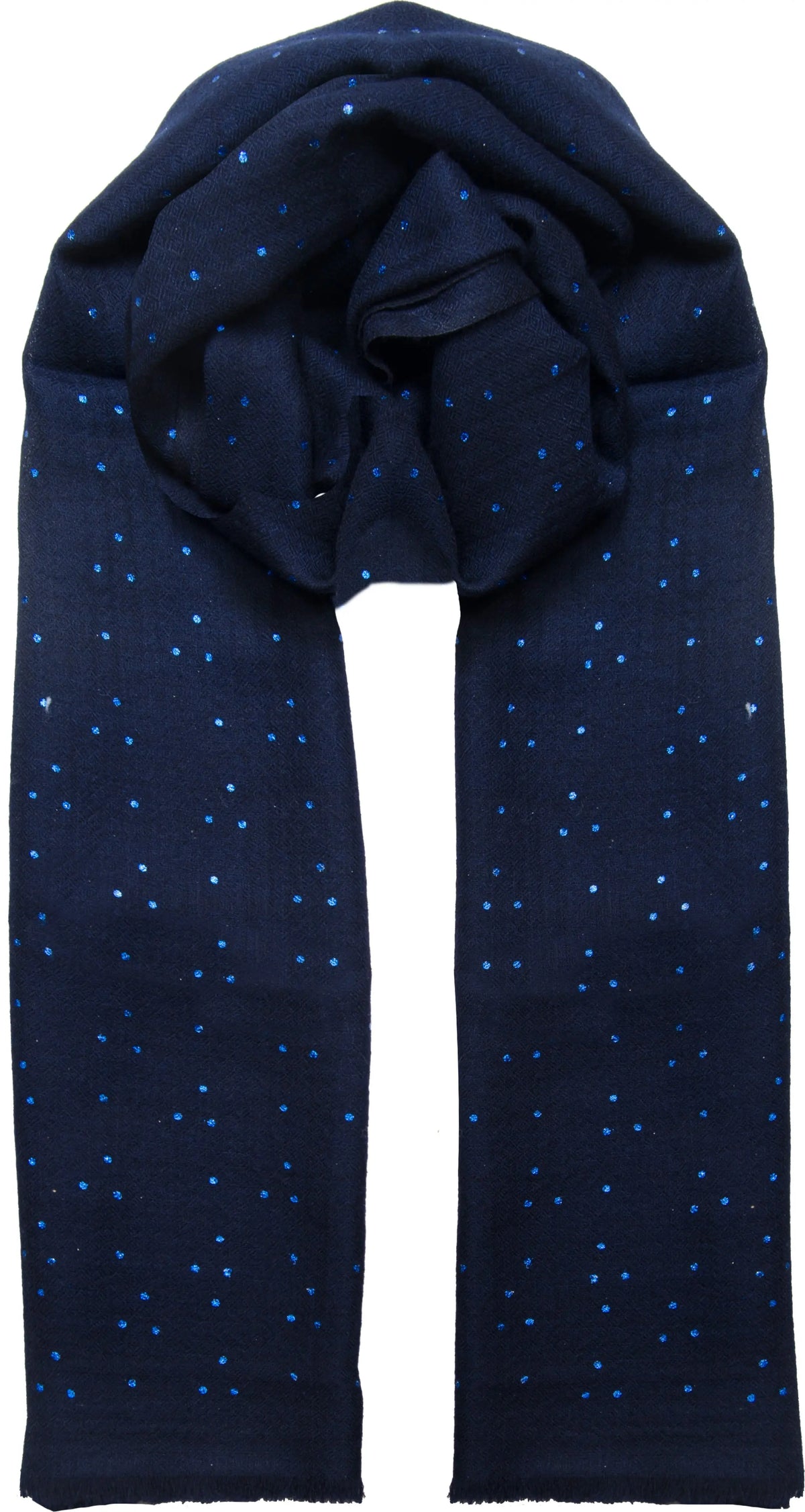 Foil Dot Wool Scarf Ocean Ray