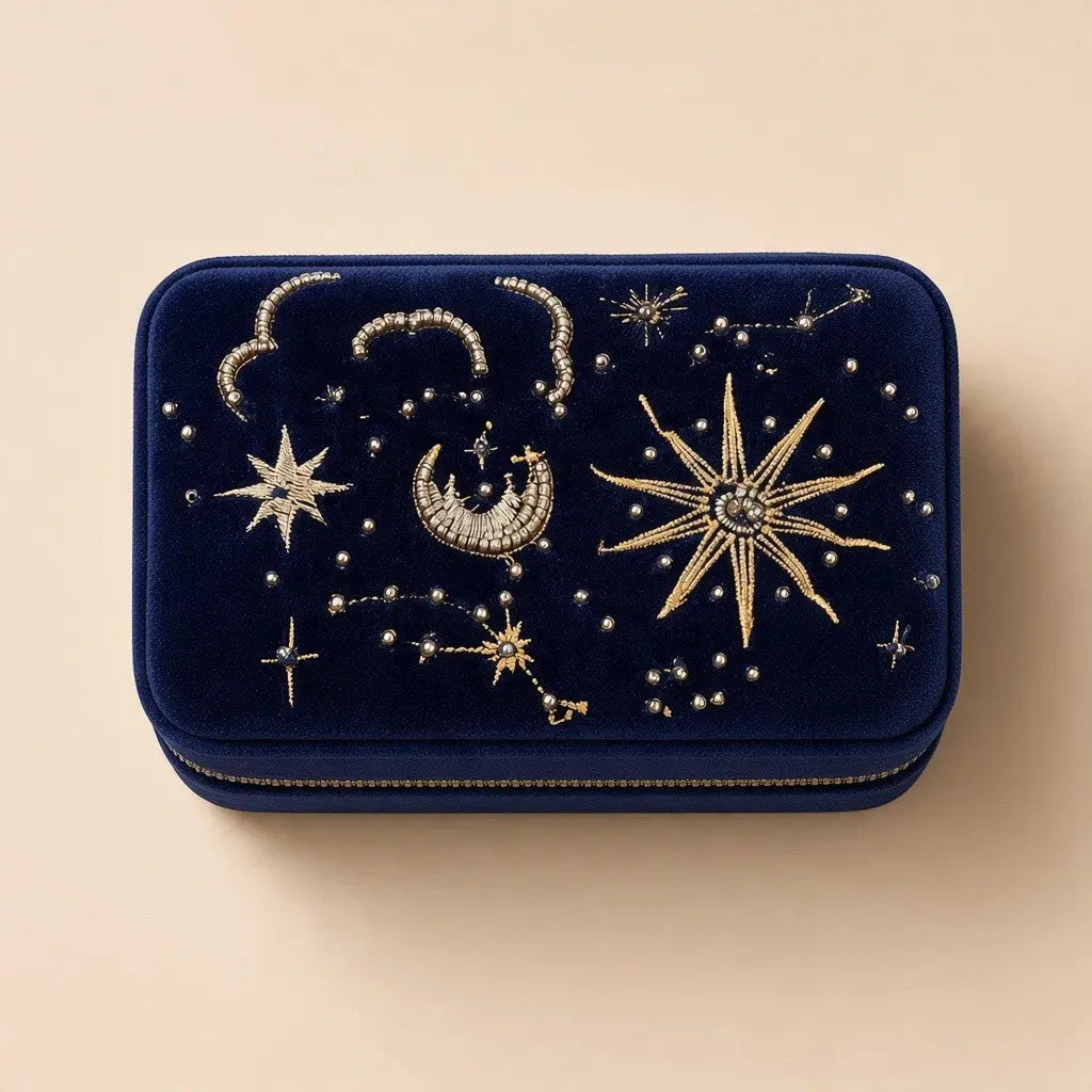 Written in the Stars Jewellery Box – Navy Velvet