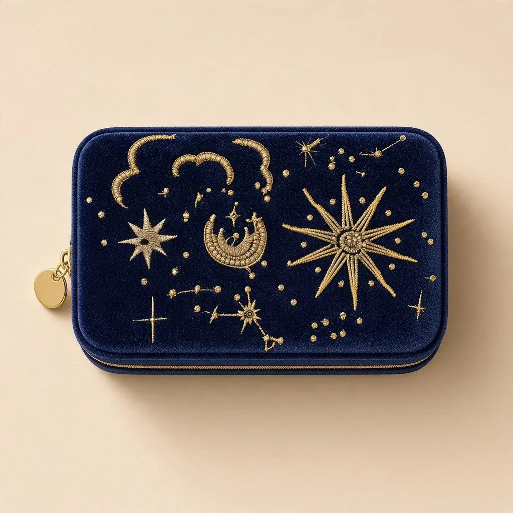 Written in the Stars Jewellery Box – Navy Velvet
