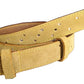 Ladies Leather Belt - Mustard Yellow with Gold Dots Ocean Ray London