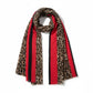 Red Stripe Leopard Print Scarf Ocean Ray London