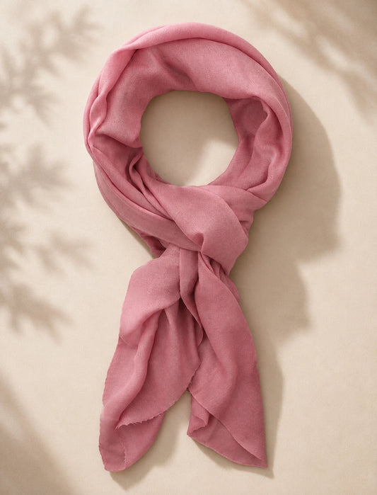 Classic Cashmere Scarf  - English Rose Ocean Ray