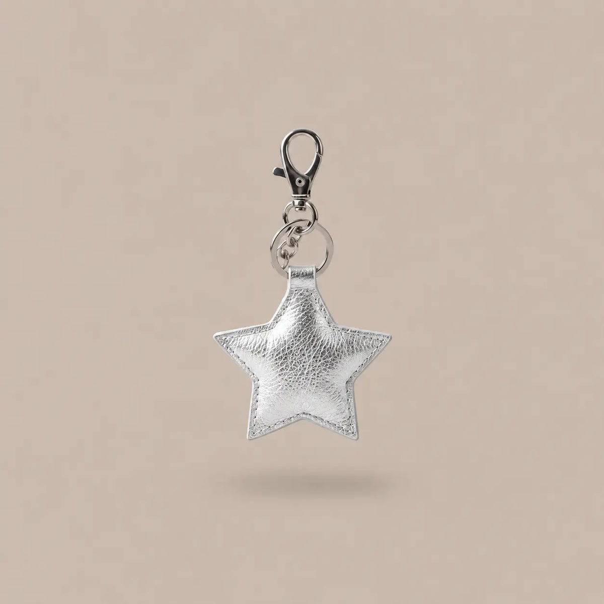 Leather star keyring - Emrald Green