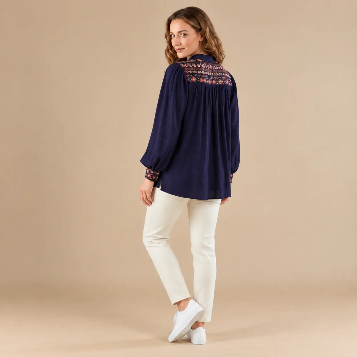 Liz Blouse Navy Ocean Ray London