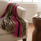 Fushia Pink Stripe Leopard Print Scarf Ocean Ray London