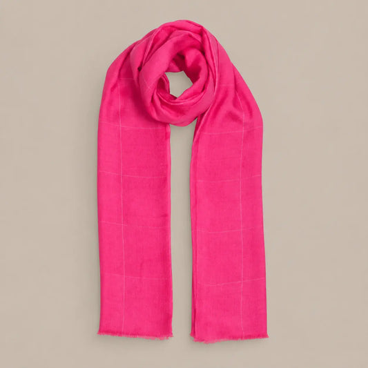 Fine cashmere Kiara Scarf - Hot Pink