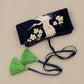 Crane Embroidery Jewellery Roll