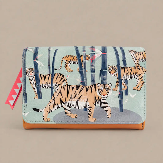 Tiger Printed Phone Wallet Ocean Ray London