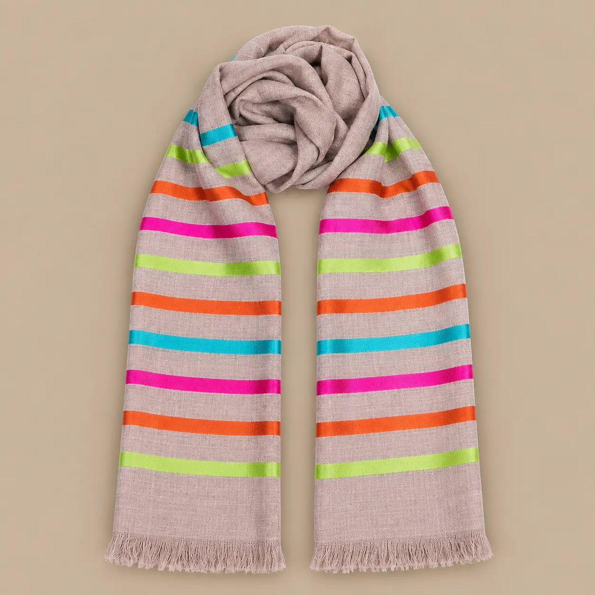 Summer Candy Stripe Scarf