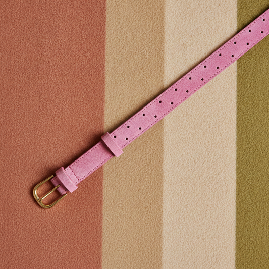 Ladies Belt - Pink with Gold Dots Ocean Ray London
