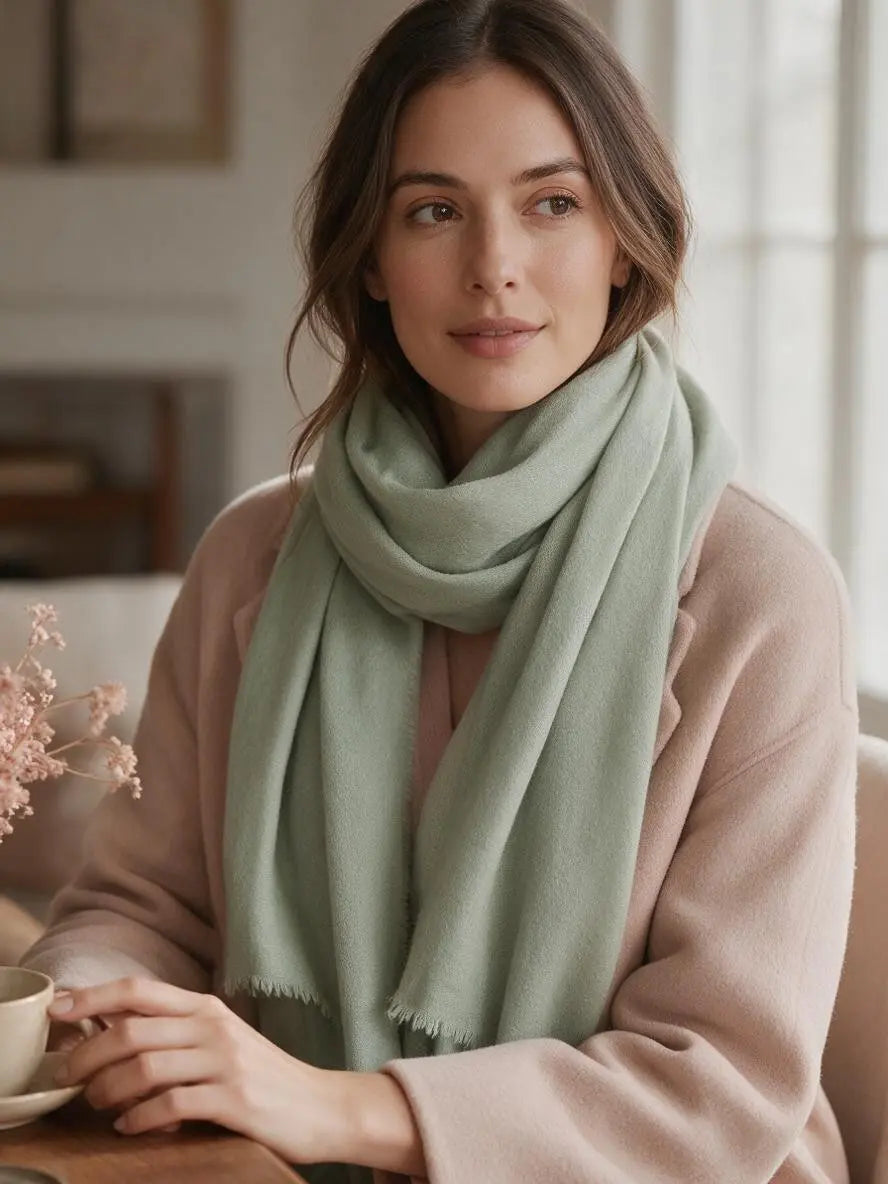 Classic Cashmere Scarf  - Sage