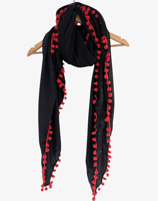 Navy Viscose Scarf