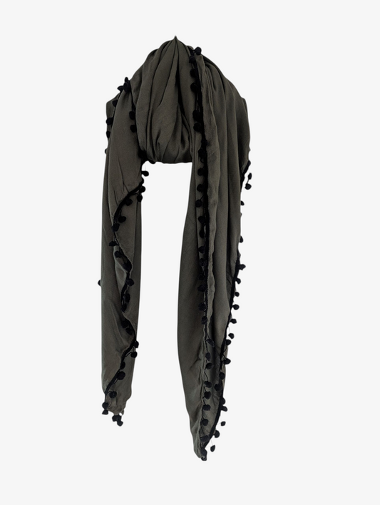 Khakhi Green Viscose Scarf