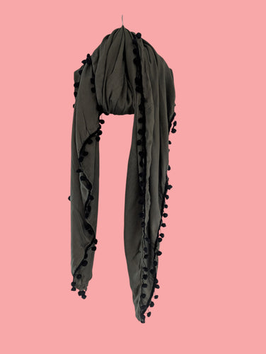 Khakhi Green Viscose Scarf
