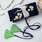 Crane Embroidery Jewellery Roll Ocean Ray London