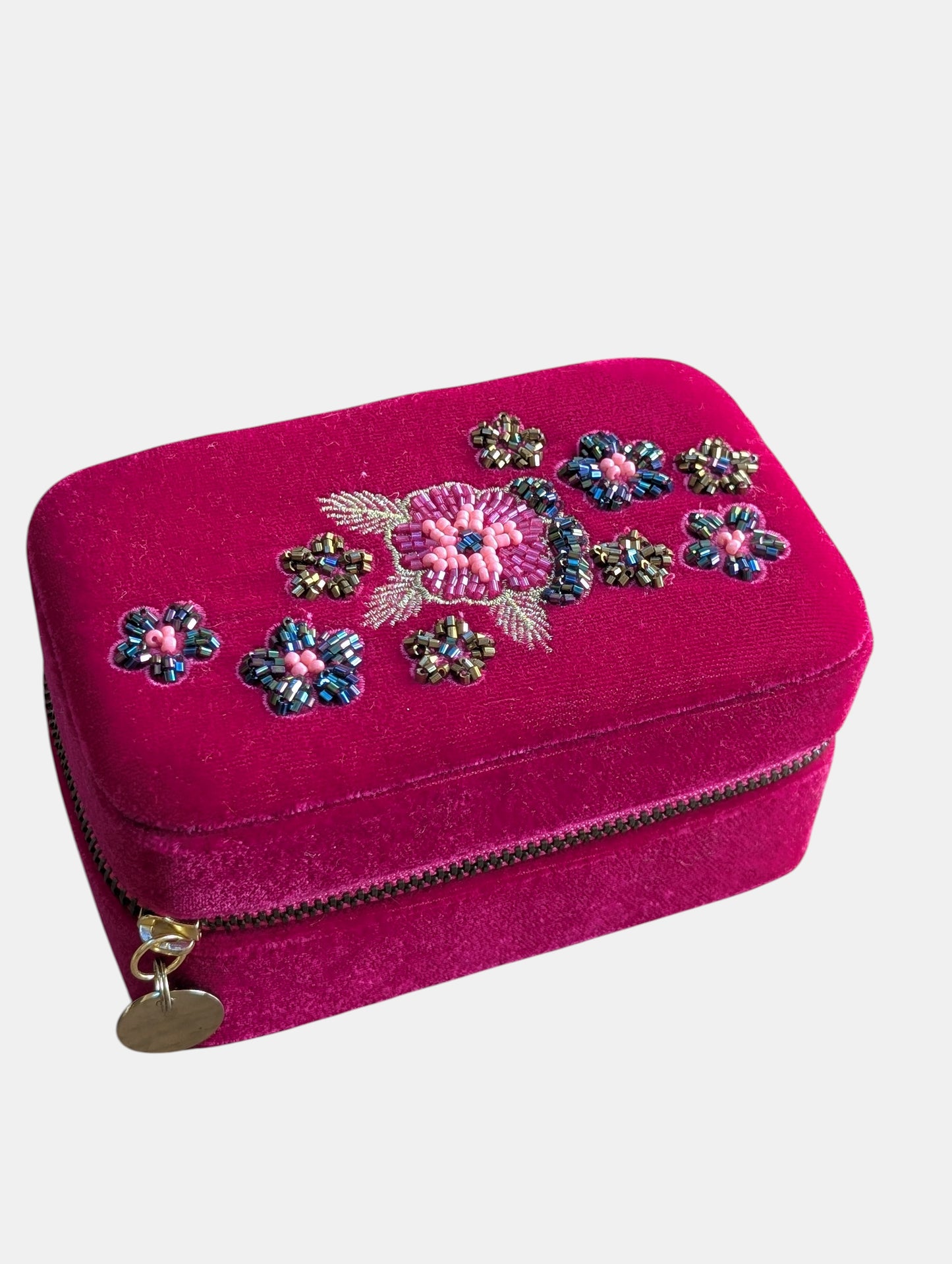 Floral Embroidered Jewellery Box