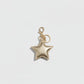 Leather star keyring Silver Ocean Ray London