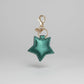 Leather star keyring Silver Ocean Ray London