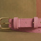 Ladies Belt - Pink with Gold Dots
