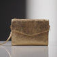 Envelope Gold Leather Clutch