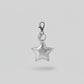 Leather star keyring Silver Ocean Ray London
