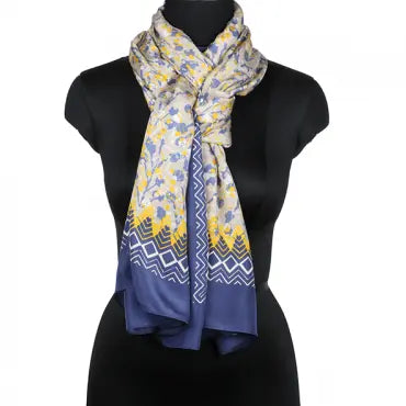 Caroline Silk Scarf Ocean Ray London