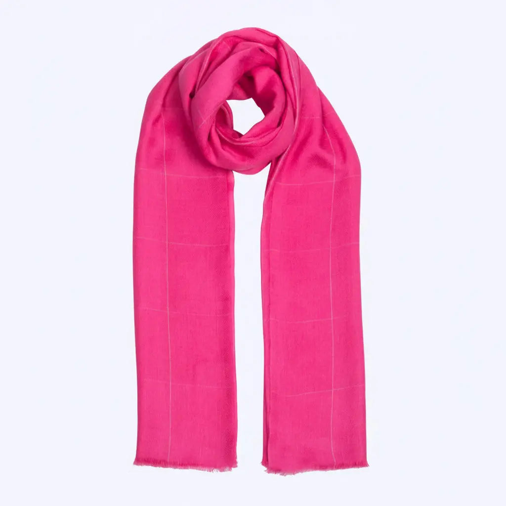 Fine cashmere Kiara Scarf - Hot Pink Ocean Ray
