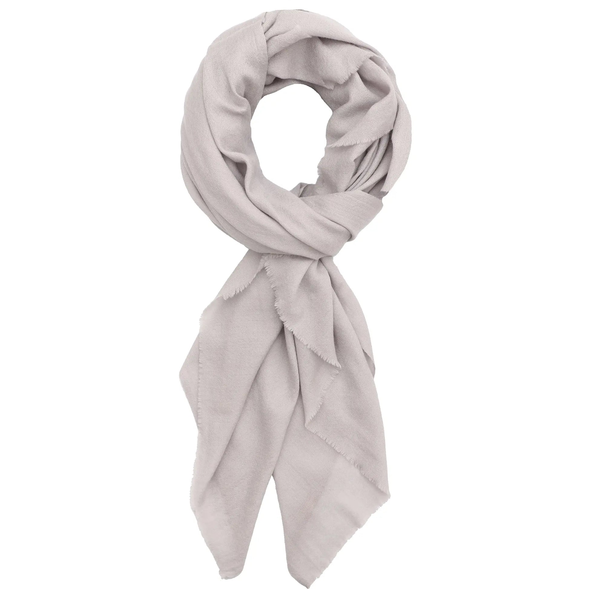 Classic Cashmere Scarf - Pale Grey Ocean Ray London