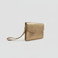 Envelope Gold Leather Clutch Ocean Ray London