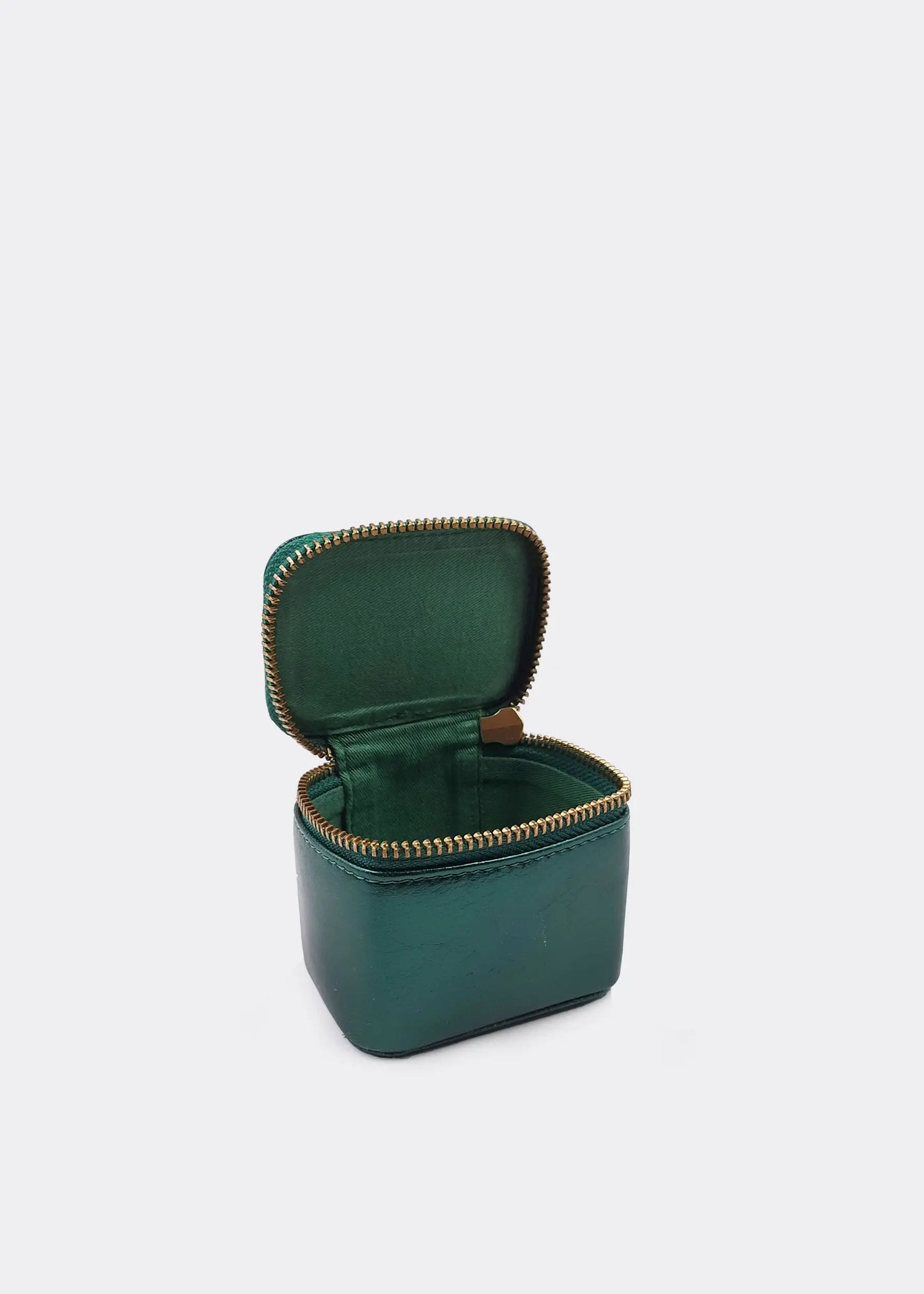 Mini N Mighty Jewellery Box Metallic Green Ocean Ray London