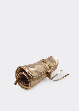 Jewellery Roll Gold Leather