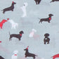 Dog Print Cotton Scarf Ocean Ray London