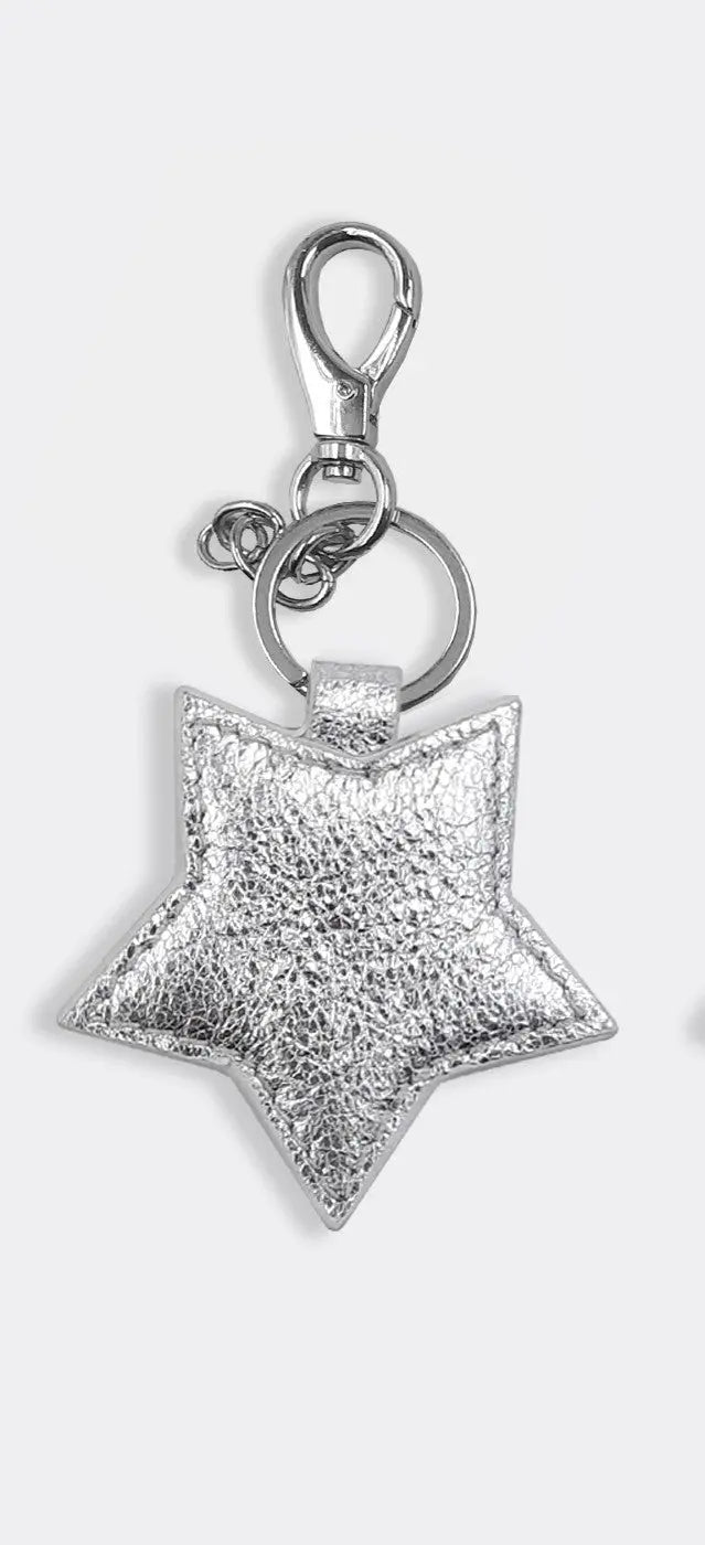 Leather star keyring - Emrald Green Ocean Ray London