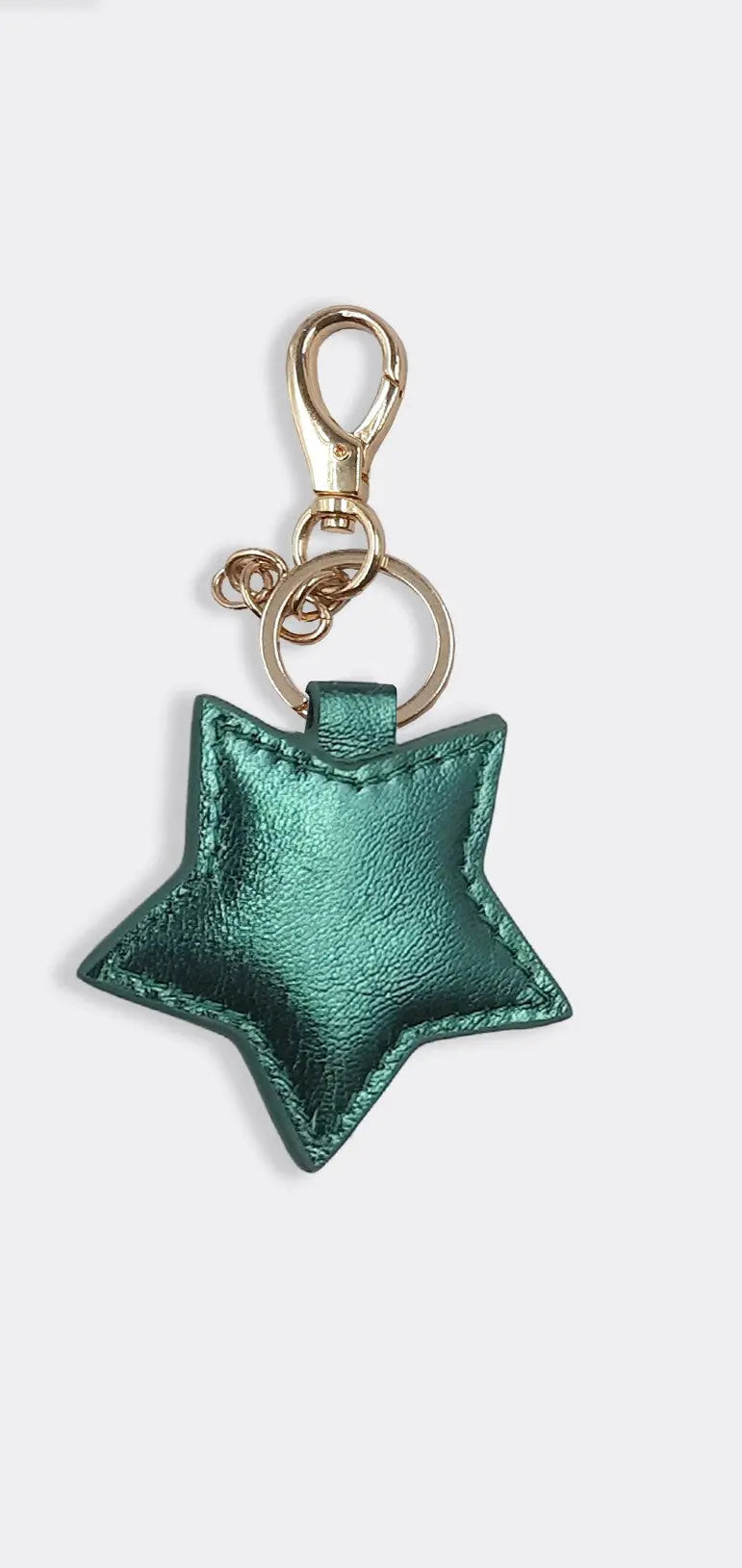 Leather star keyring - Emrald Green Ocean Ray London
