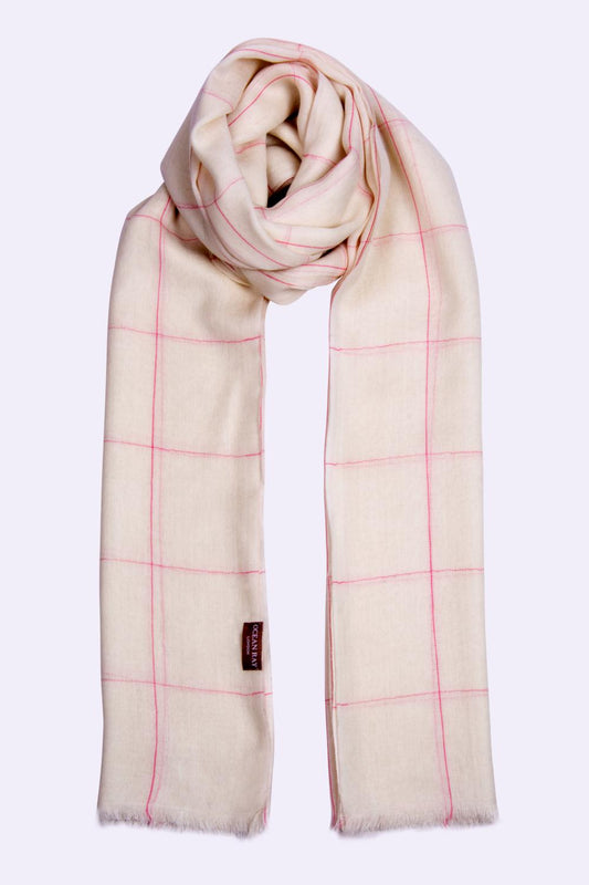 Fine Cashmere Kiara Scarf - Ivory